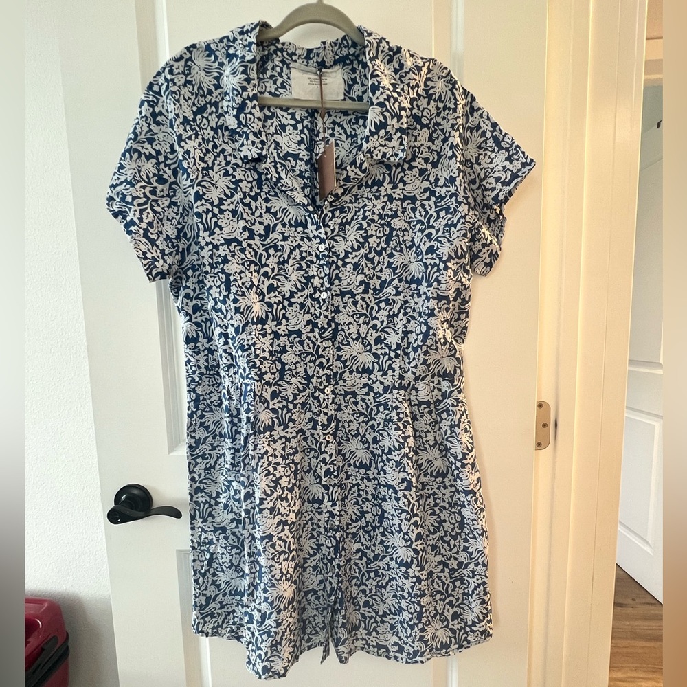 Acacia - Lima Dress - blue batik blossom (Large) NWT